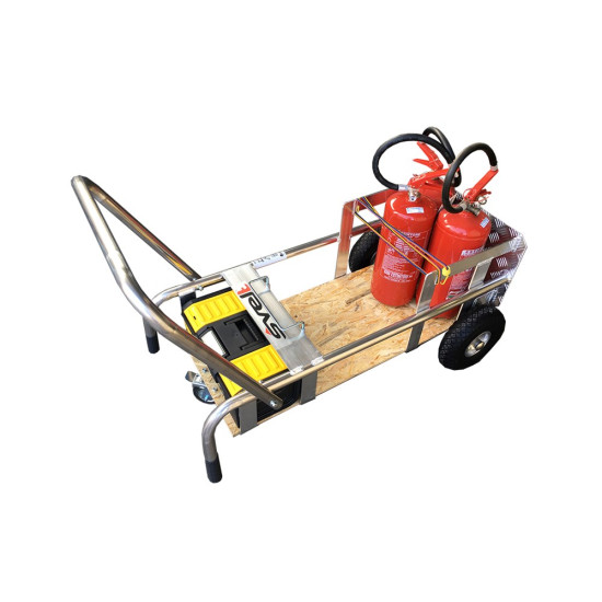 CARRELLO IN ALLUMINIO GRISU PORTA ESTINTORI - KIT ORIZZONTALE