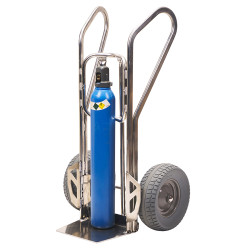 CARRELLO IN ALLUMINIO PORTA BOMBOLE PER TERRENI SCONNESSI