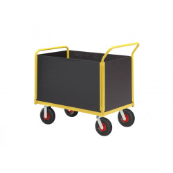 CARRELLO SPONDE ALTE LUNGHEZZA 750 MM RUOTE PNEUMATICHE