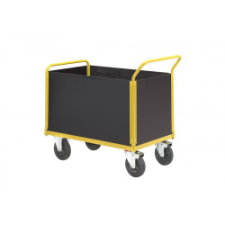 CARRELLO SPONDE ALTE LUNGHEZZA 750 MM RUOTE PIENE