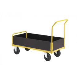 CARRELLO SPONDE BASSE LUNGHEZZA 1000 MM RUOTE PIENE