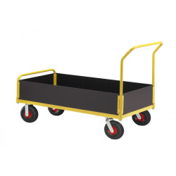 CARRELLO SPONDE BASSE LUNGHEZZA 1250 MM RUOTE PNEUMATICHE