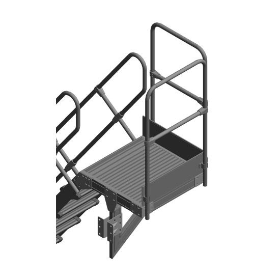 SCALA A 45° DA 07 GRADINI+PIATTAFORMA CON SBARCO A m 2,25