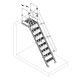 SCALA A 45° DA 07 GRADINI+PIATTAFORMA CON SBARCO A m 2,25