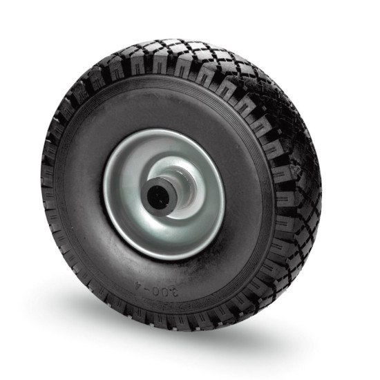 RUOTA PIENA DI RICAMBIO PER CARRELLI - MOZZO IN FERRO - (4 PZ)