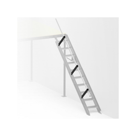 SCALA RICHIUDIBILE SALVA SPAZIO M BIANCA INCLINAZIONE 54° CON CORRIMANO