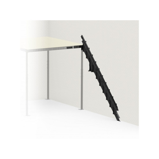 SCALA RICHIUDIBILE SALVA SPAZIO S BIANCA INCLINAZIONE 45° CON CORRIMANO