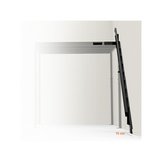 SCALA RICHIUDIBILE SALVA SPAZIO S BIANCA INCLINAZIONE 45° CON CORRIMANO