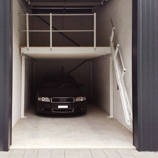 SCALA RICHIUDIBILE SALVA SPAZIO S BIANCA INCLINAZIONE 45° CON CORRIMANO