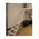SCALA RICHIUDIBILE SALVA SPAZIO S BIANCA INCLINAZIONE 54° CON CORRIMANO