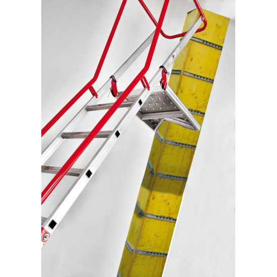 SCALA PER CASSERO IN ALLUMINIO 7 GRADINI + PIATTAFORMA