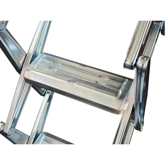 SCALA RETRATTILE HARMONICA DA PARETE CON BOTOLA DA cm 70X130