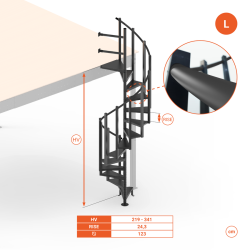 SCALA CHIOCCIOLA L NERA