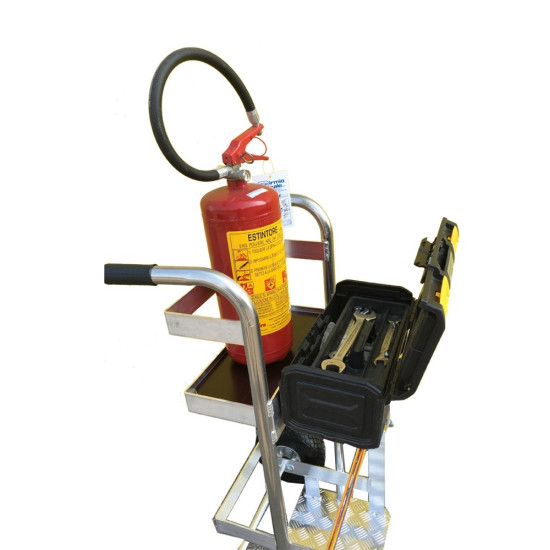 CARRELLO IN ALLUMINIO GRISU PORTA ESTINTORI