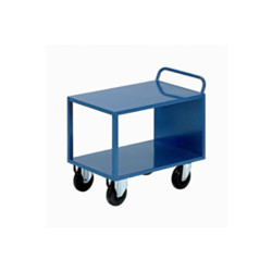 CARRELLO TRASPORTO MERCI CON 2 RIPIANI cm 100X60