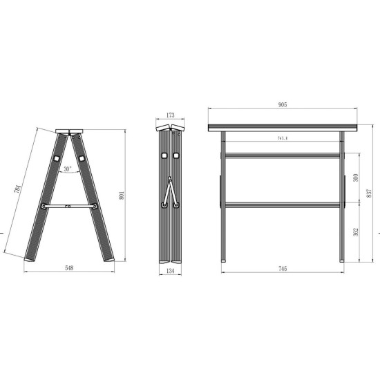 STAND CAVALLETTO IN ALLUMINIO