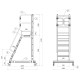 SCALA CASTELLO ALLUM. 4RUOTE 5GR.+PIATT. SCALA CASTELLO ALLUM. 4RUOTE 5GR.+PIATT.
