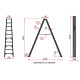 SCALA ALLUMINIO DOPPIA SALITA 10GR. SCALA ALLUMINIO DOPPIA SALITA 10GR.