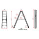 SCALA ALLUMINIO DOPPIA SALITA 6GR. SCALA ALLUMINIO DOPPIA SALITA 6GR.
