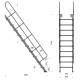 SCALA FISSA A 10 GRADINI CON INCLINAZIONE 54° ALTEZZA DI SBARCO m3,00