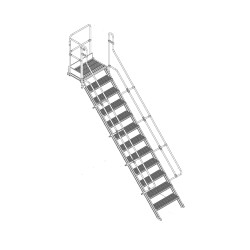Scala d'accesso a 46° 11GR.+PIATTAFORMA SBARCO M 3,25