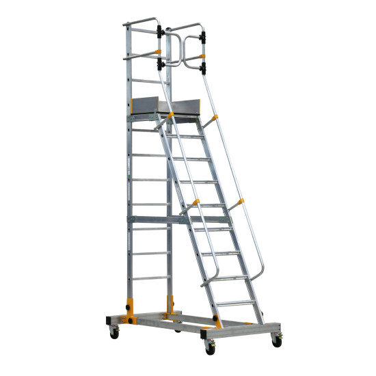 SCALA CASTELLO ALLUM. 4RUOTE 9GR.+PIATT. SCALA CASTELLO ALLUM. 4RUOTE 9GR.+PIATT.