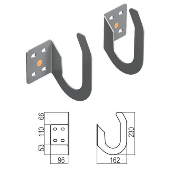 KIT 2 GANCI SCALA A PARETE KIT 2 GANCI SCALA A PARETE