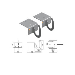KIT 2 GANCI SCALA AD ANGOLO