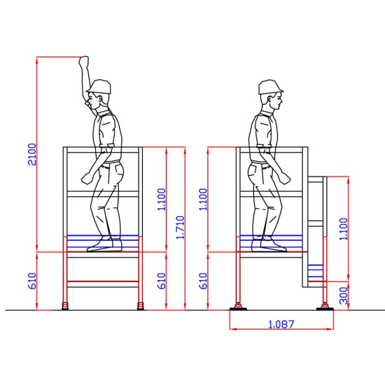 PEDANA TELESCOPICA 3 GRADINI
