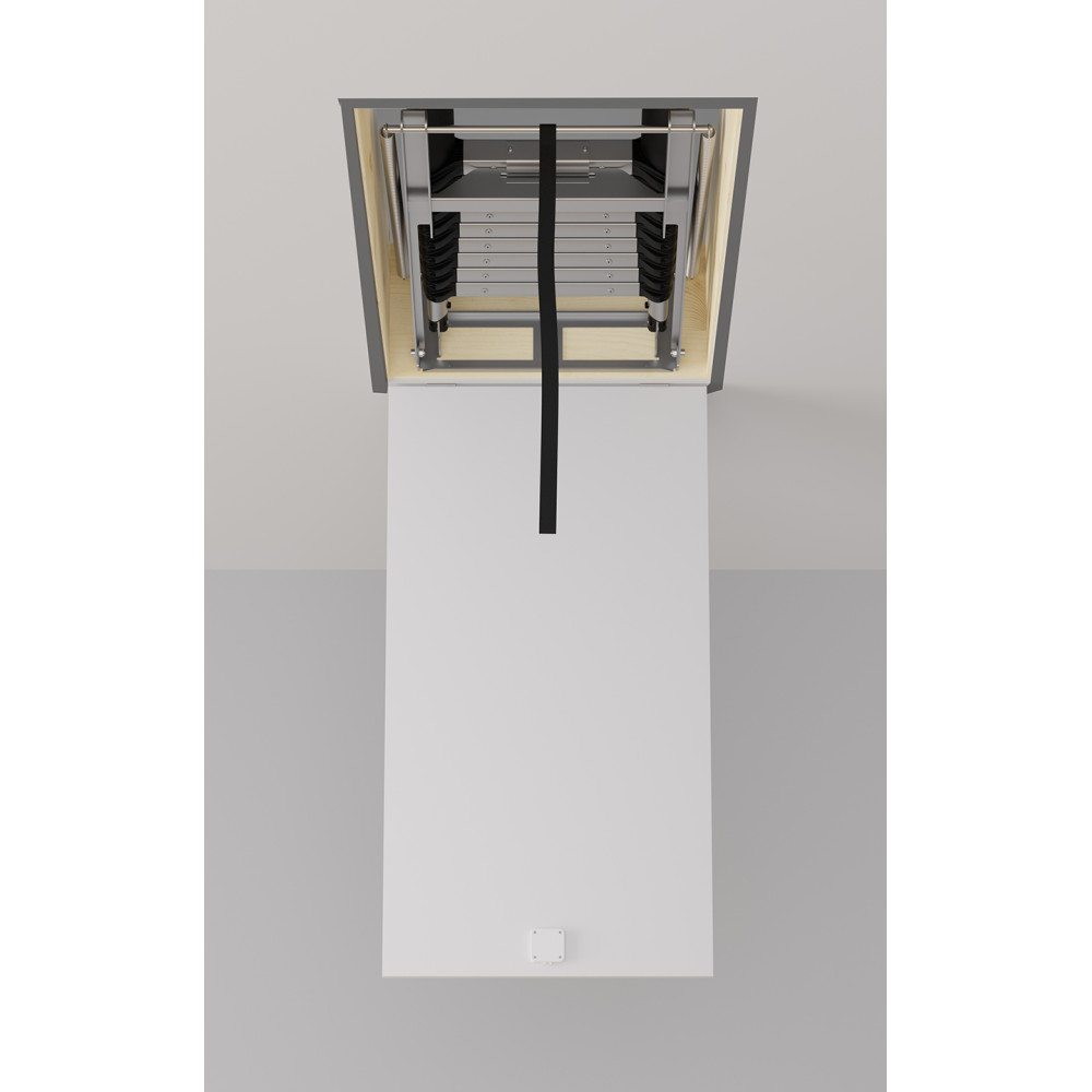 Serratura Per Botola Scala A Pantografo | Chiusura A Scatto Con Leva | Zincata 9x9 Cm - Foto 7